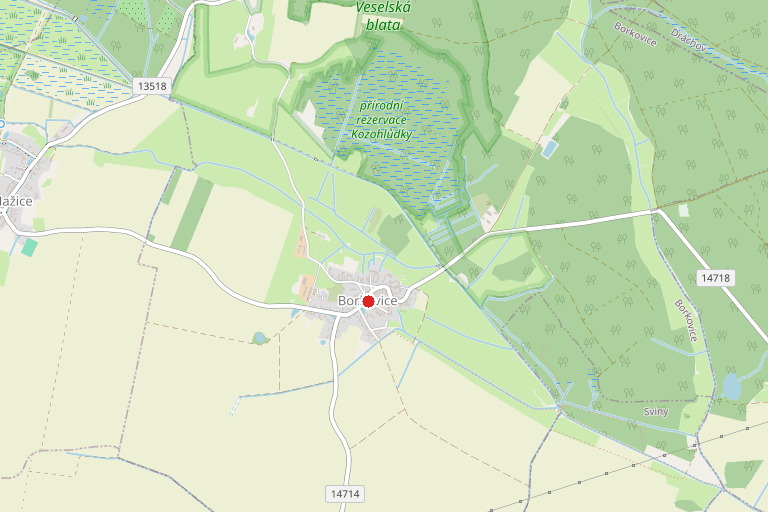 Soubor 30 pozemků v k.ú. Borkovice, kú. Veselí nad Lužnicí a k.ú. Žíšov u Veselí nad Lužnicí