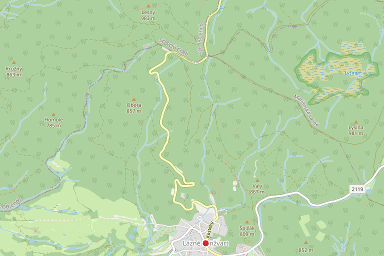 Záměr prodeje části pozemku p.č. 1146/8 k.ú. Lázně Kynžvart, výměra cca 50 m2