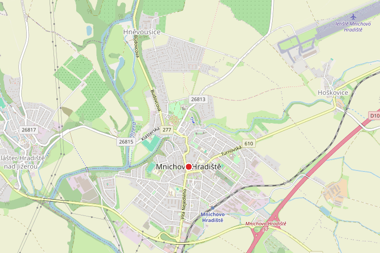 Zveřejnění záměru na pronájem částí pozemků p. č. 2628/89 a p. č. 2659 v k. ú. Mnichovo Hradiště