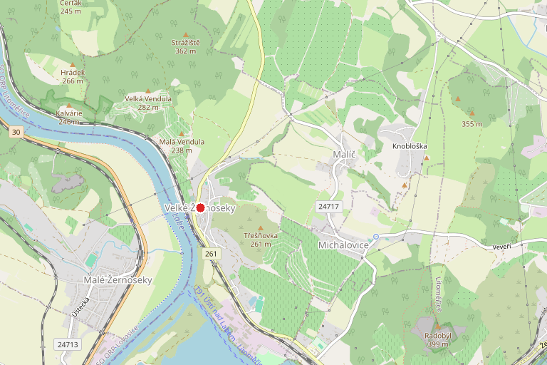 Pozemky o výměře 7 947 m² v k.ú. Velké Žernoseky, LV 170