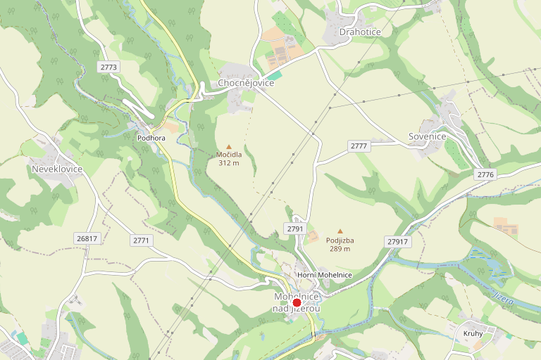 OZNAČENÁ MAPA K ZÁMĚRU PRODEJE ČÁSTI OBECNÍHO POZEMKU. VYVĚŠENO DNE 7.1.2019